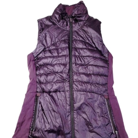 Lululemon Women's Plum Purple Down For A Run II Slim Full-Zip Puffer Vest Size 6 - Picture 1 of 7